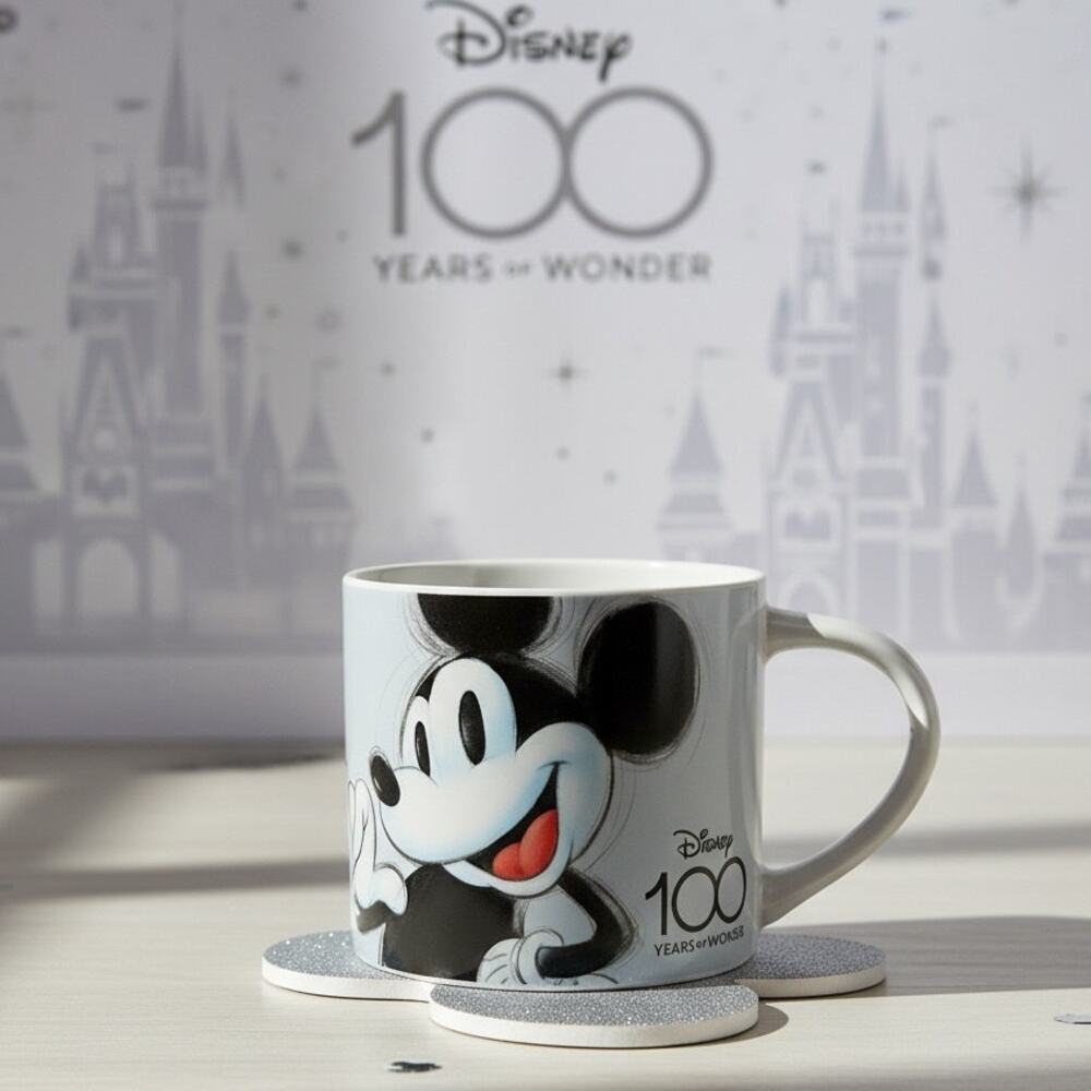 Disney 100 Years of Wonder Mickey Mouse Ceramic Coffee Mug White Collectible Cup